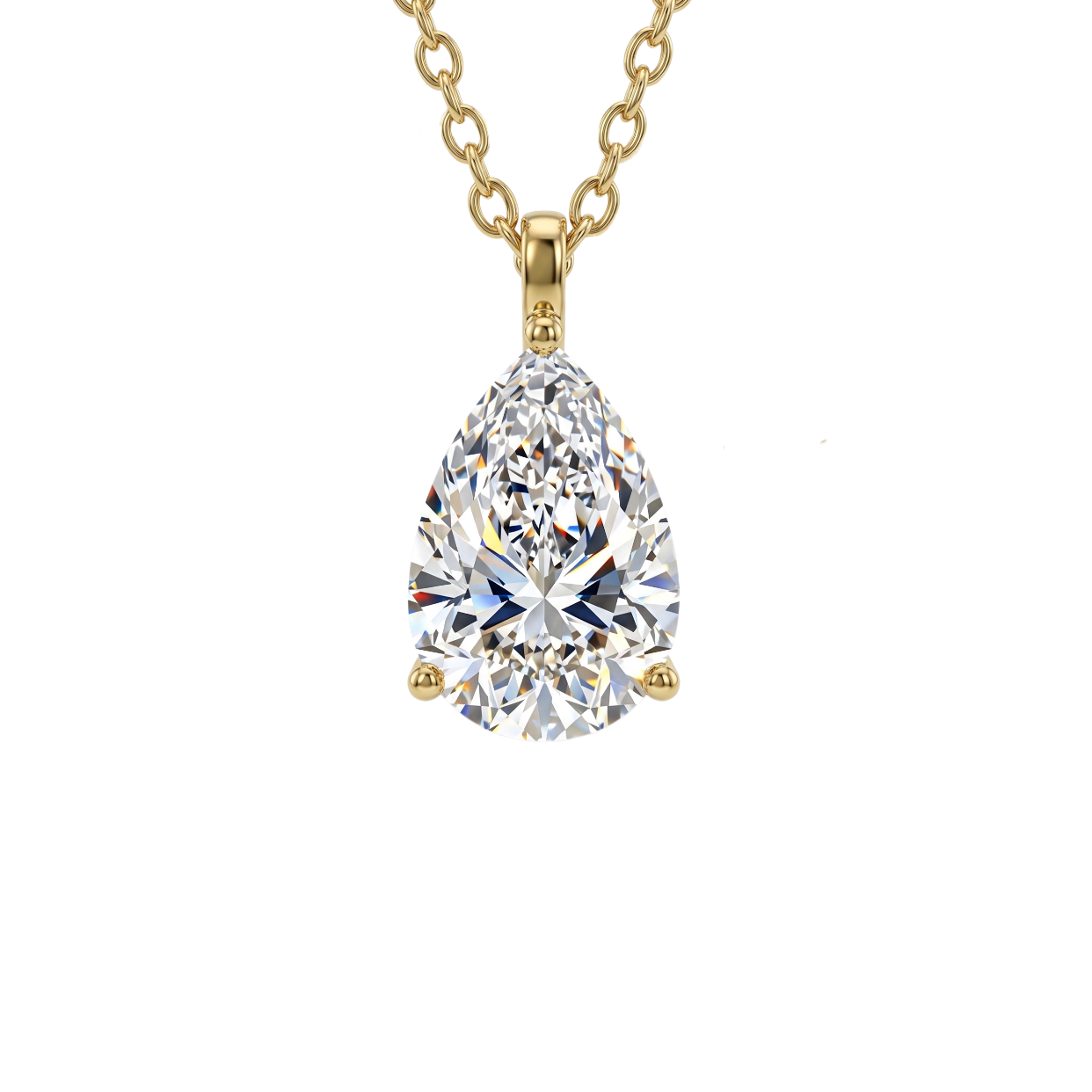 Teardrop Diamond Necklace