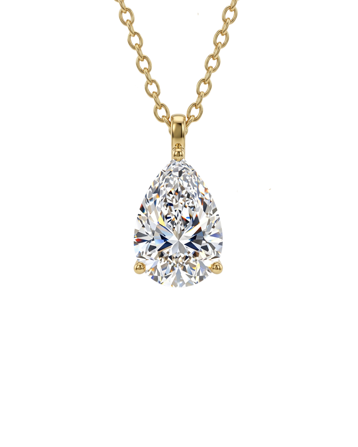 Teardrop Diamond Necklace