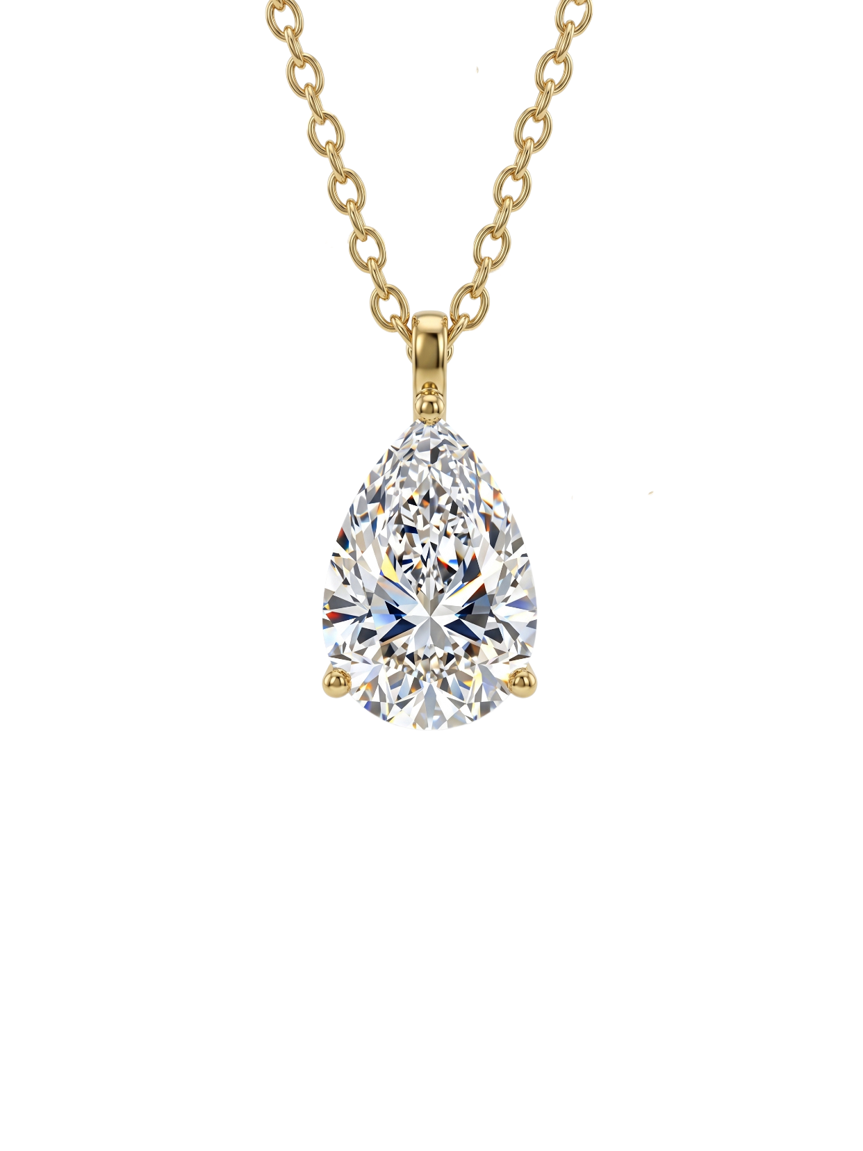 Teardrop Diamond Necklace