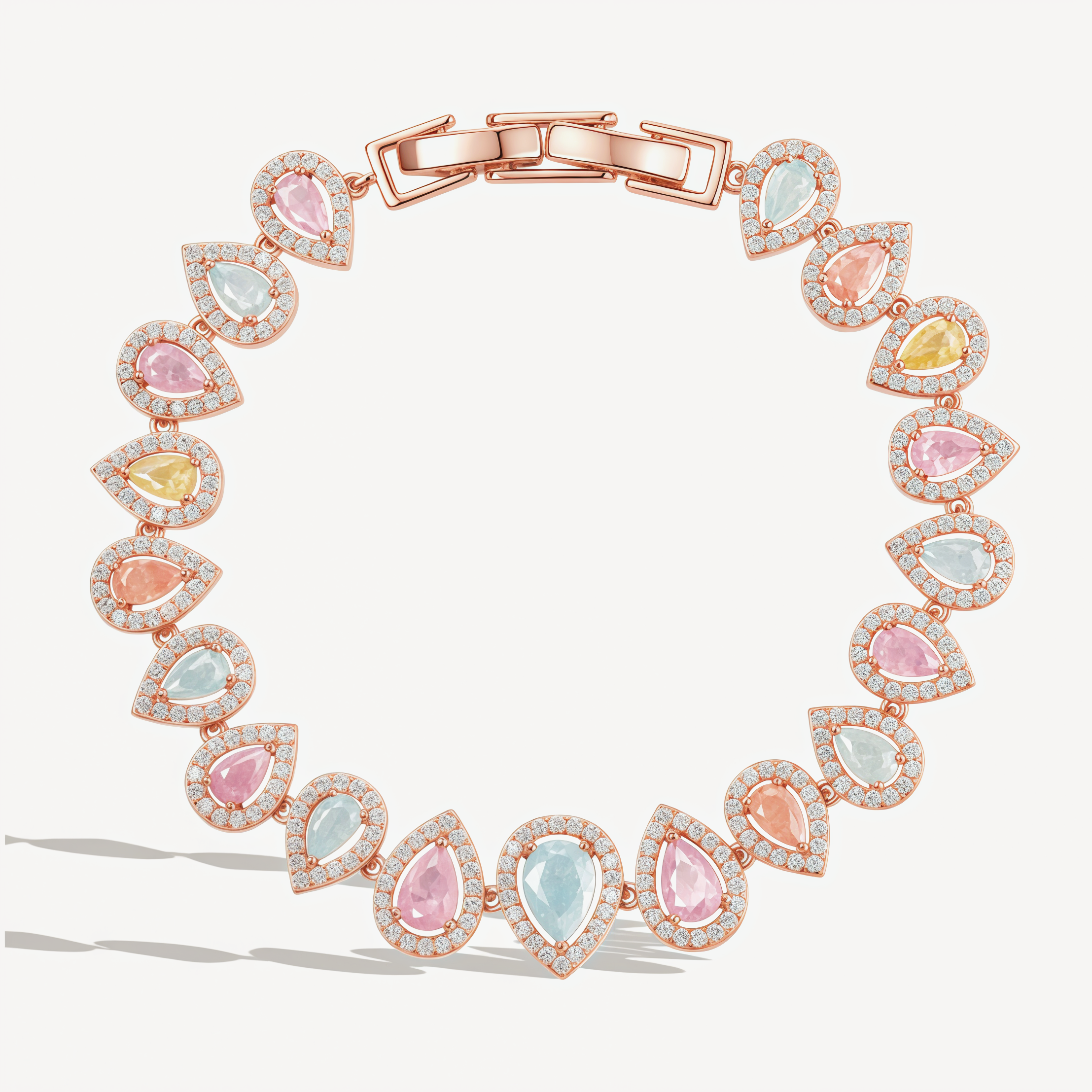 Rainbow Oval diamond bracelet