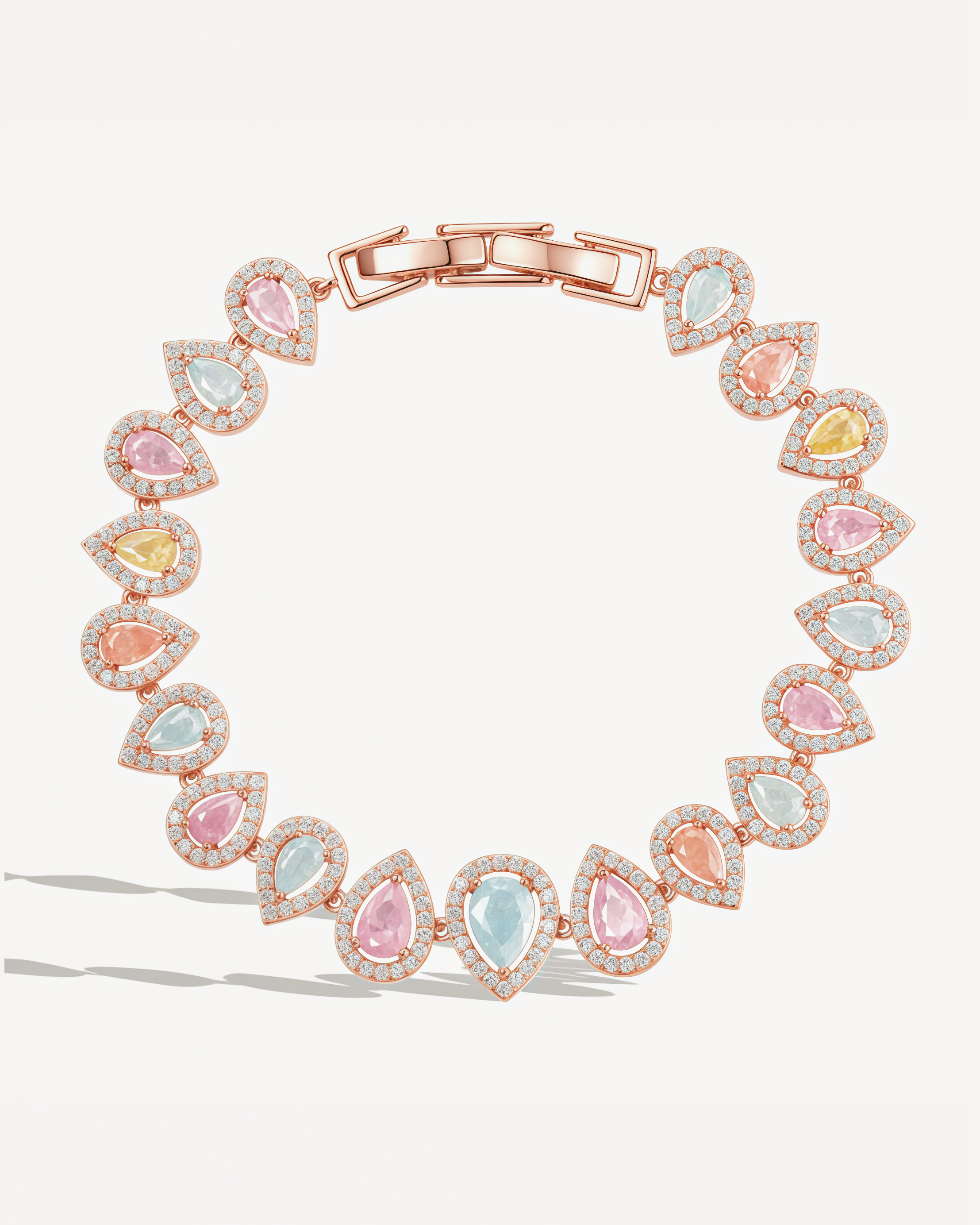 Rainbow Oval diamond bracelet