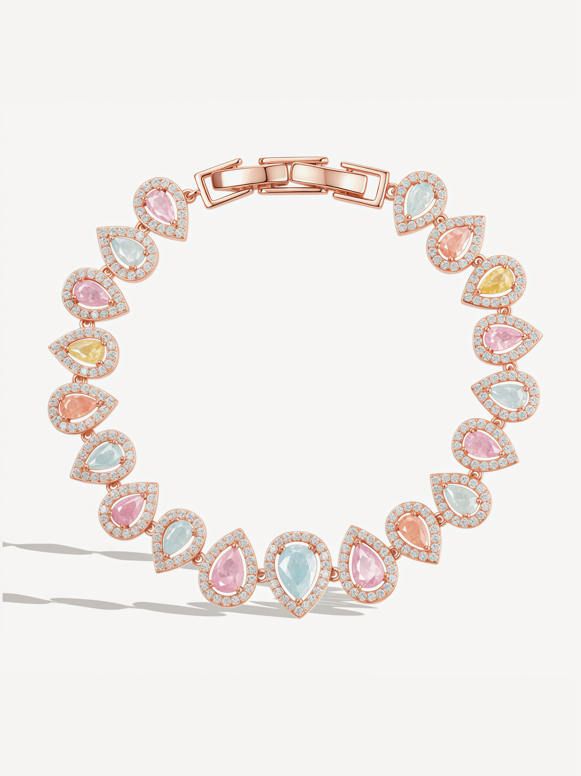 Rainbow Oval diamond bracelet