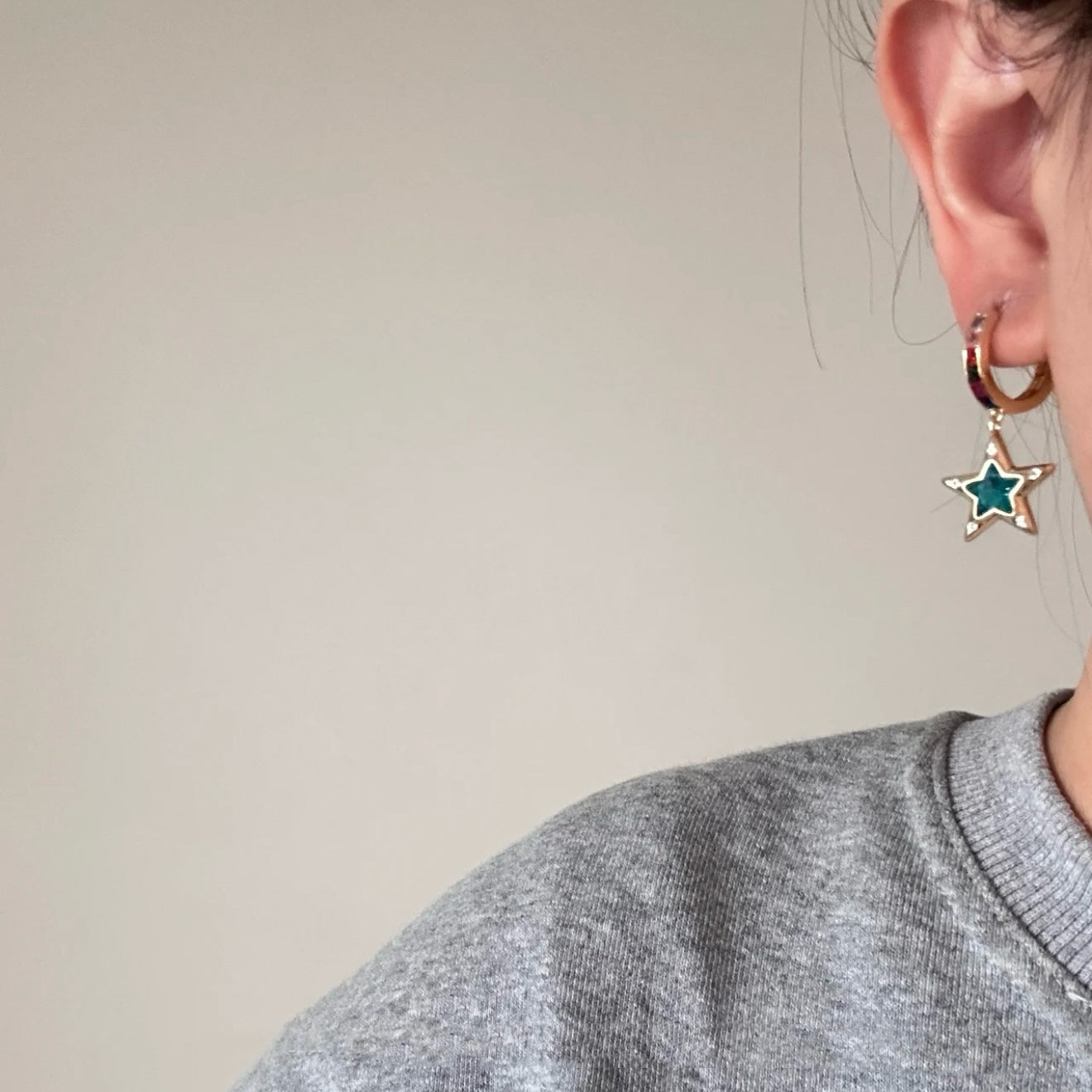 Opal star Earrings