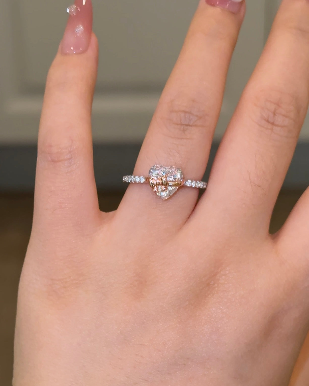 Bow Heart Ring