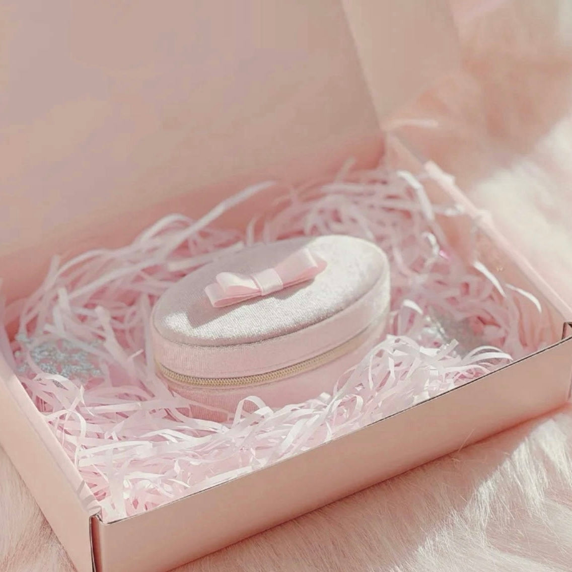 Pink Bow Travel Jewelry Box
