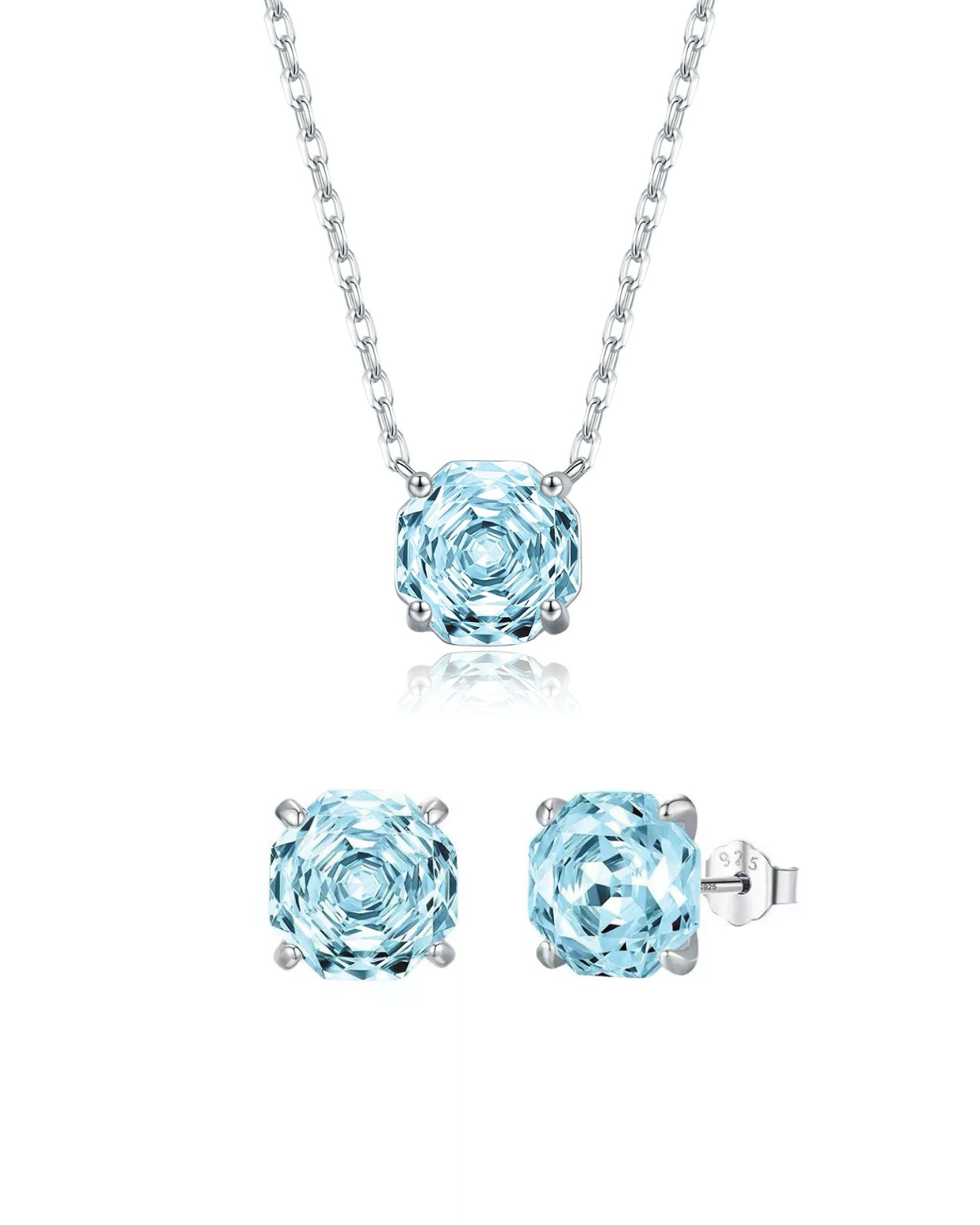 Rose-Cut Blue D Necklace