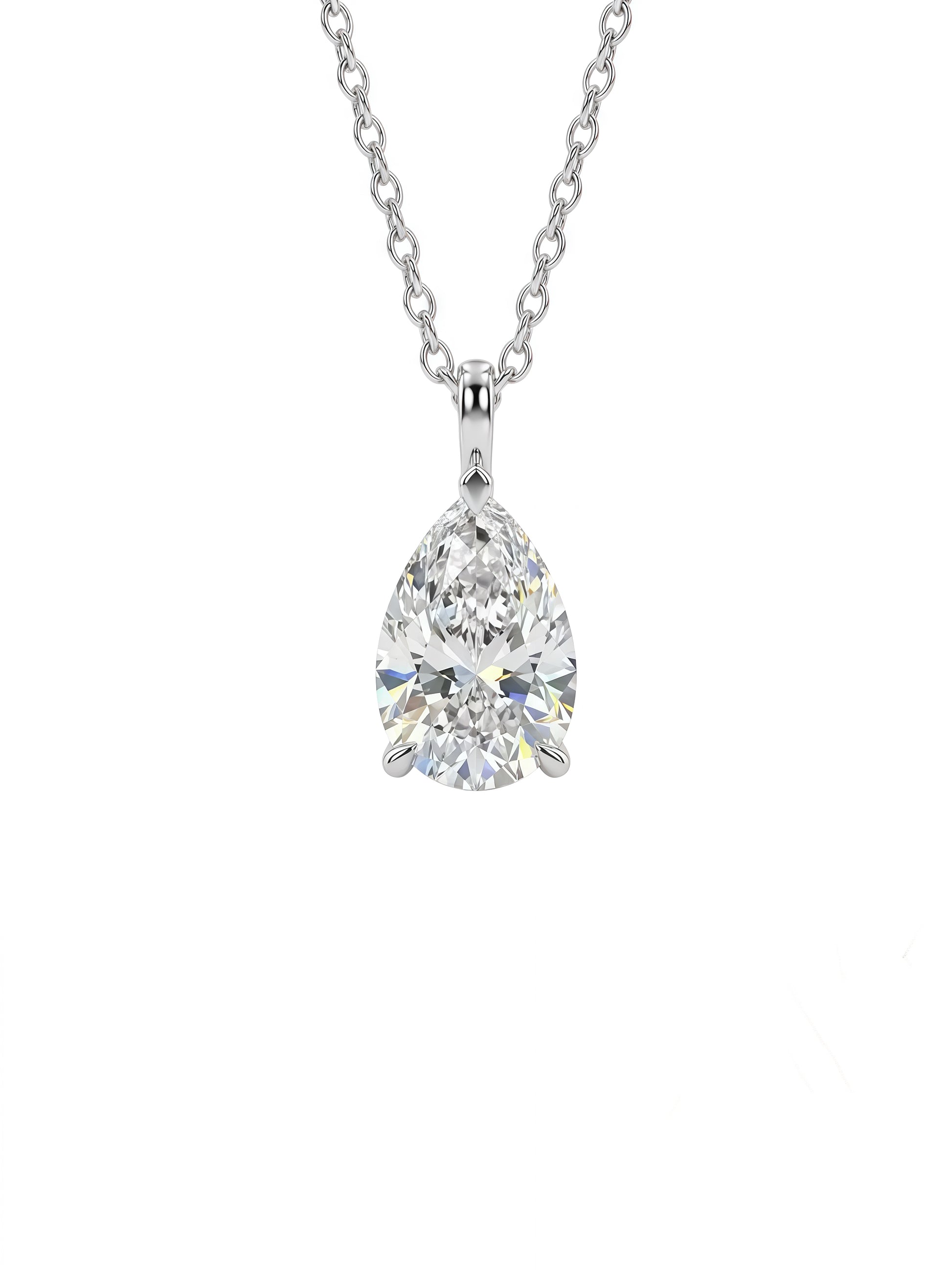 Teardrop Diamond Necklace