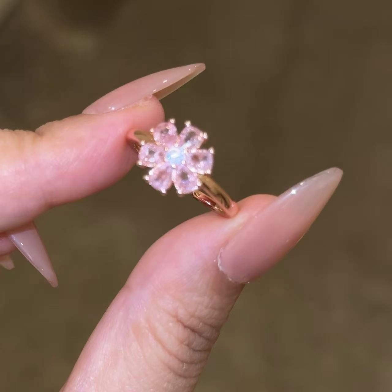 Daisy Rose Gold Open Ring