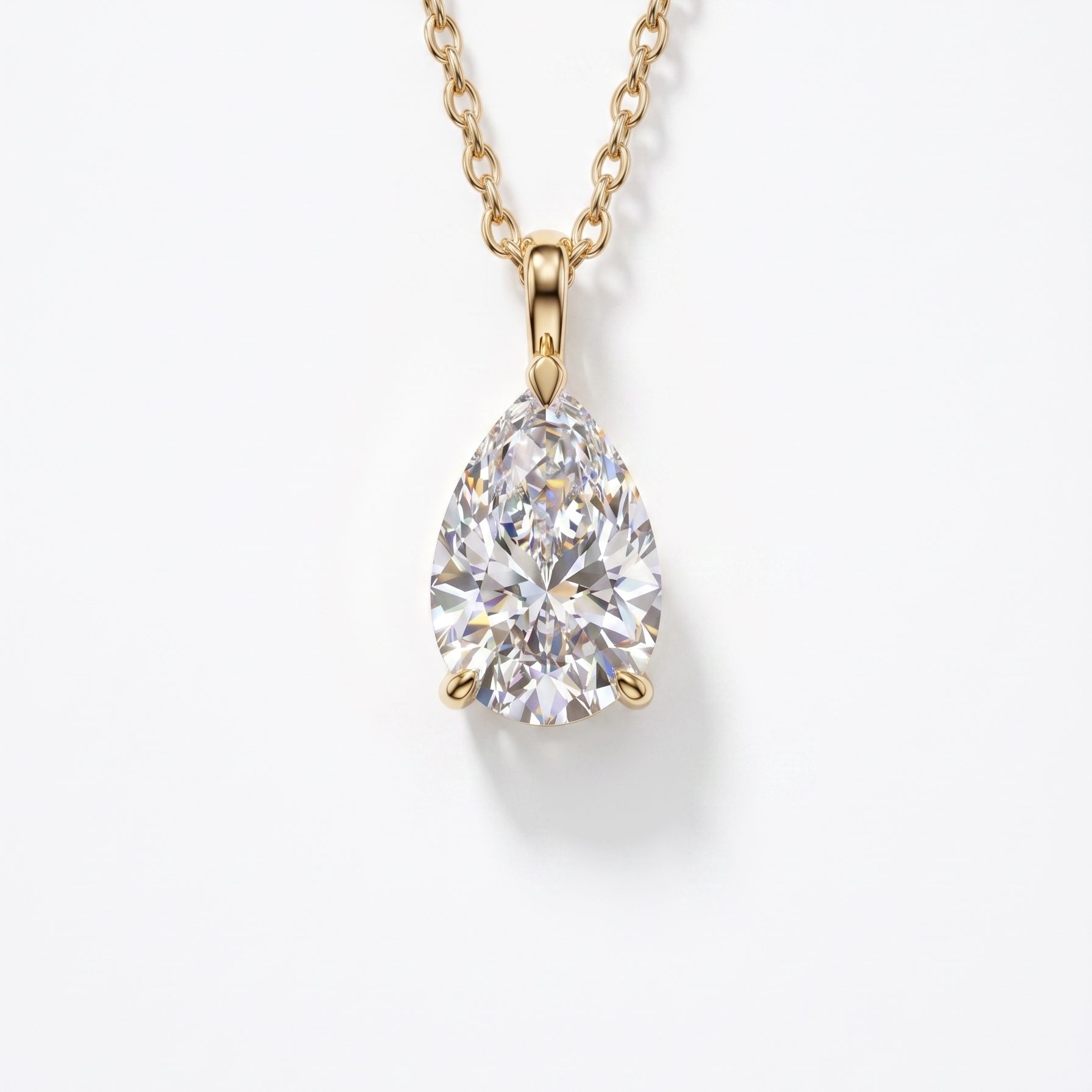 Teardrop Diamond Necklace
