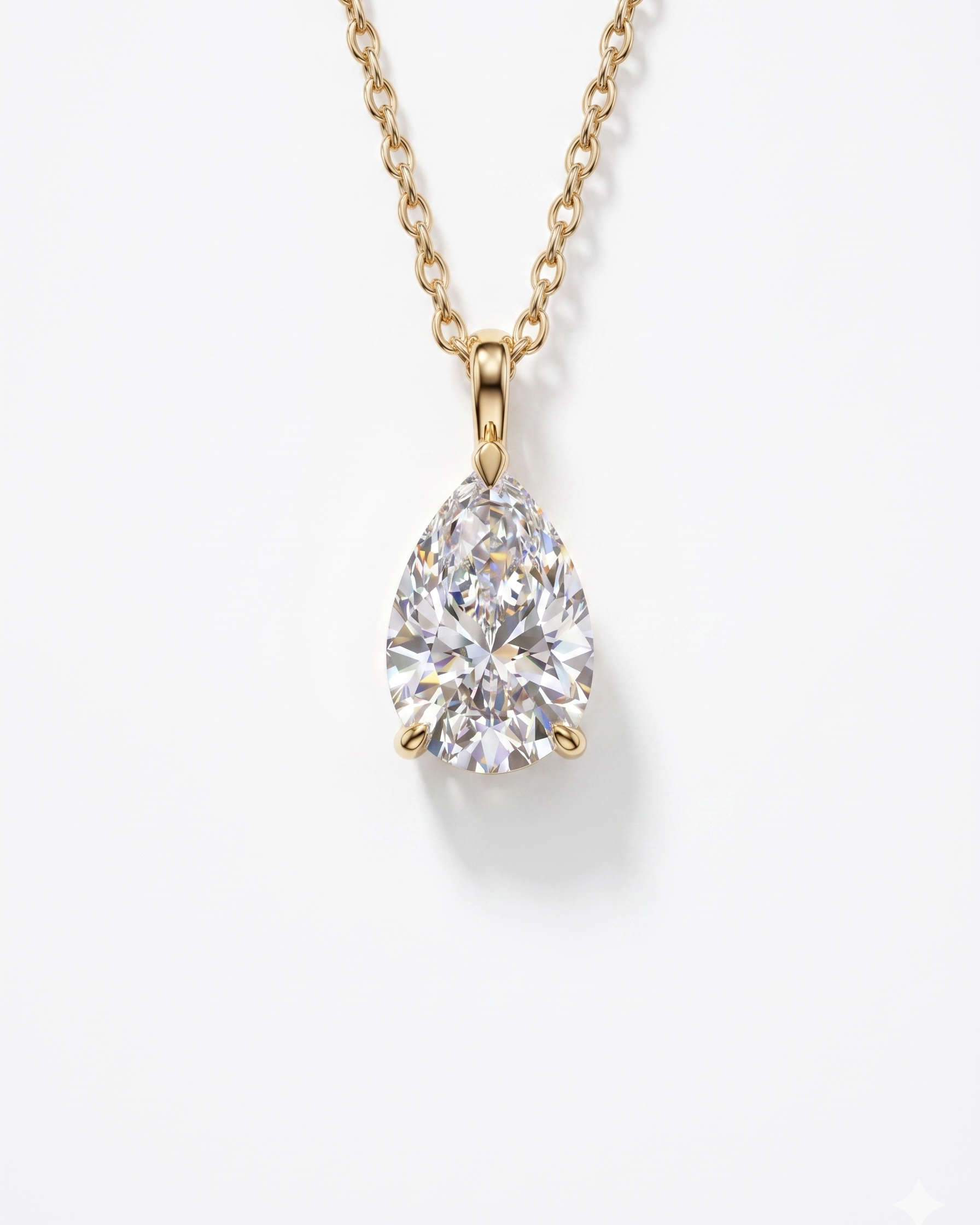 Teardrop Diamond Necklace