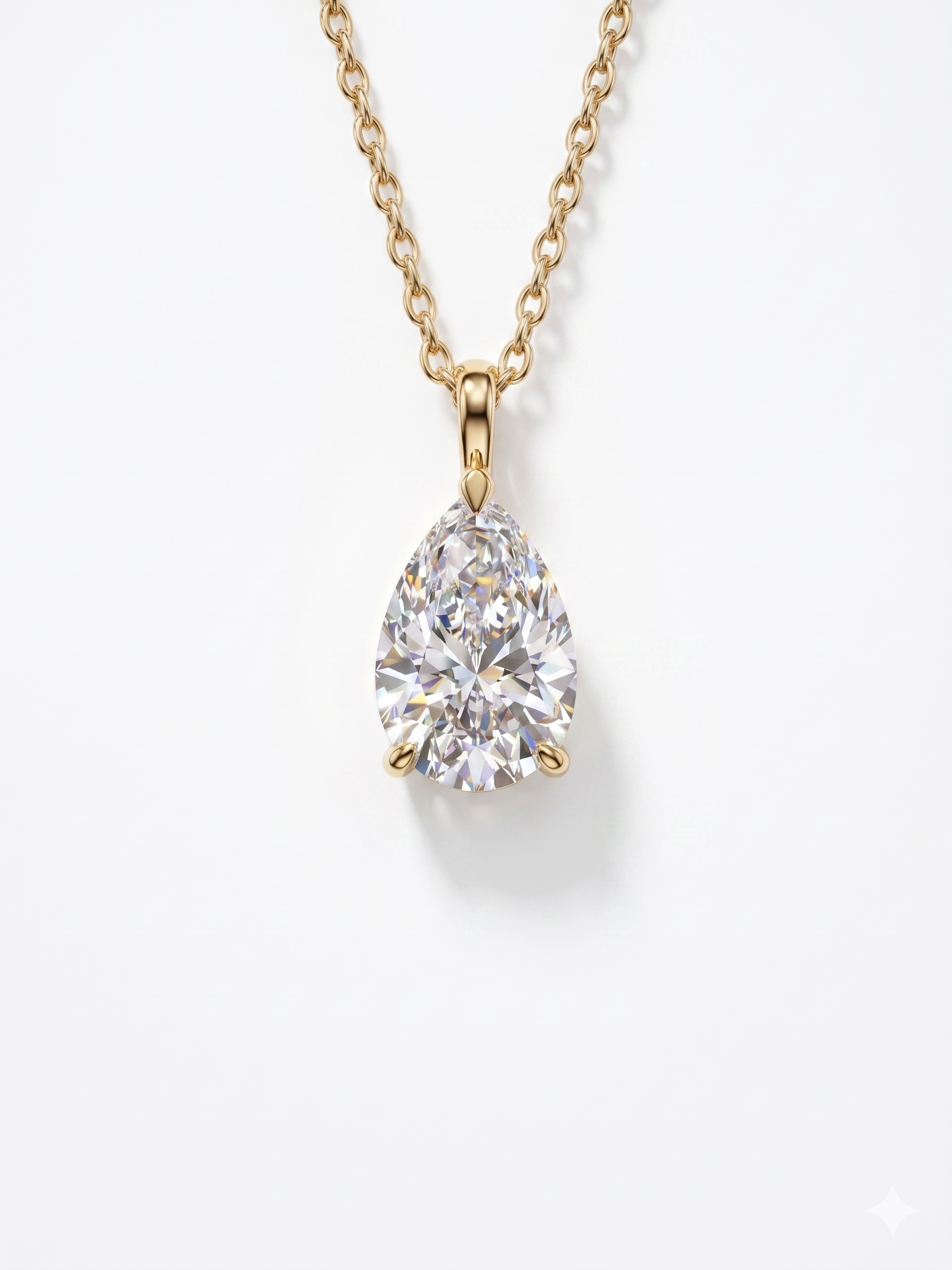 Teardrop Diamond Necklace