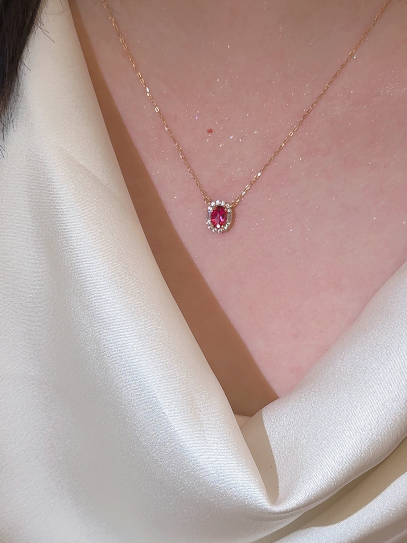 Pink Sapphire Necklace