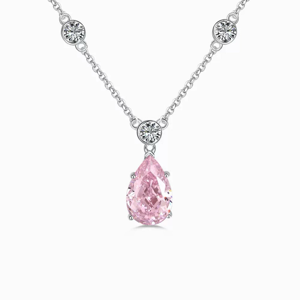 Oval Diamond Love Necklace