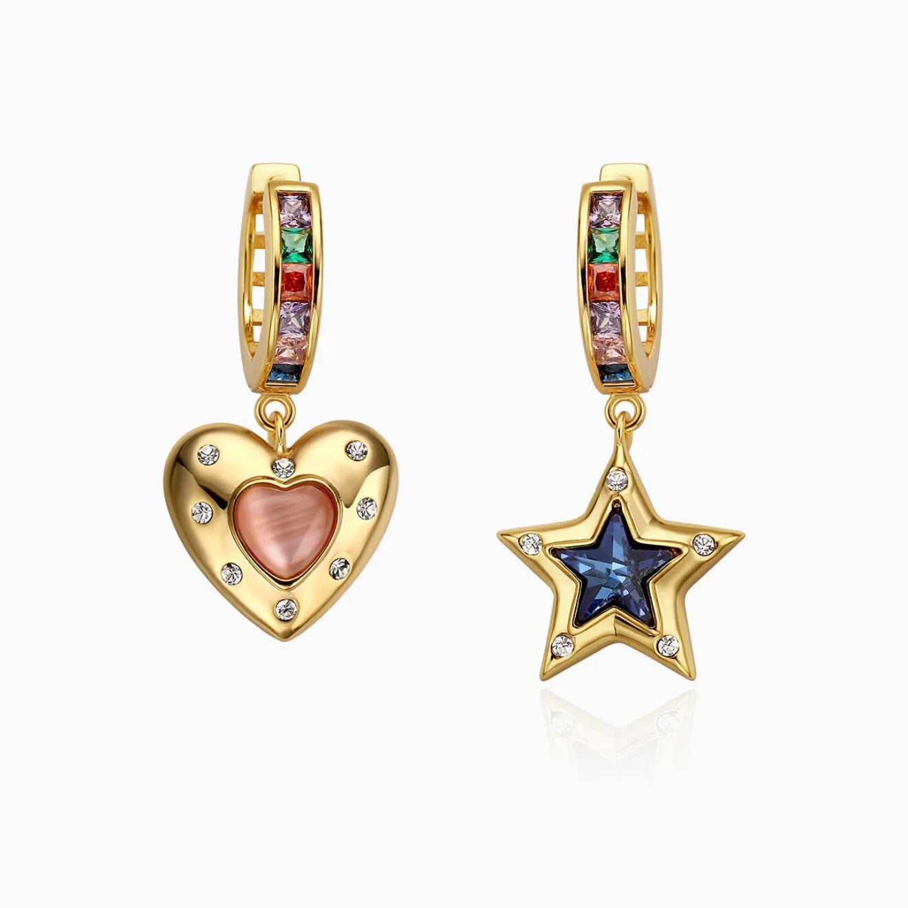 Opal star Earrings