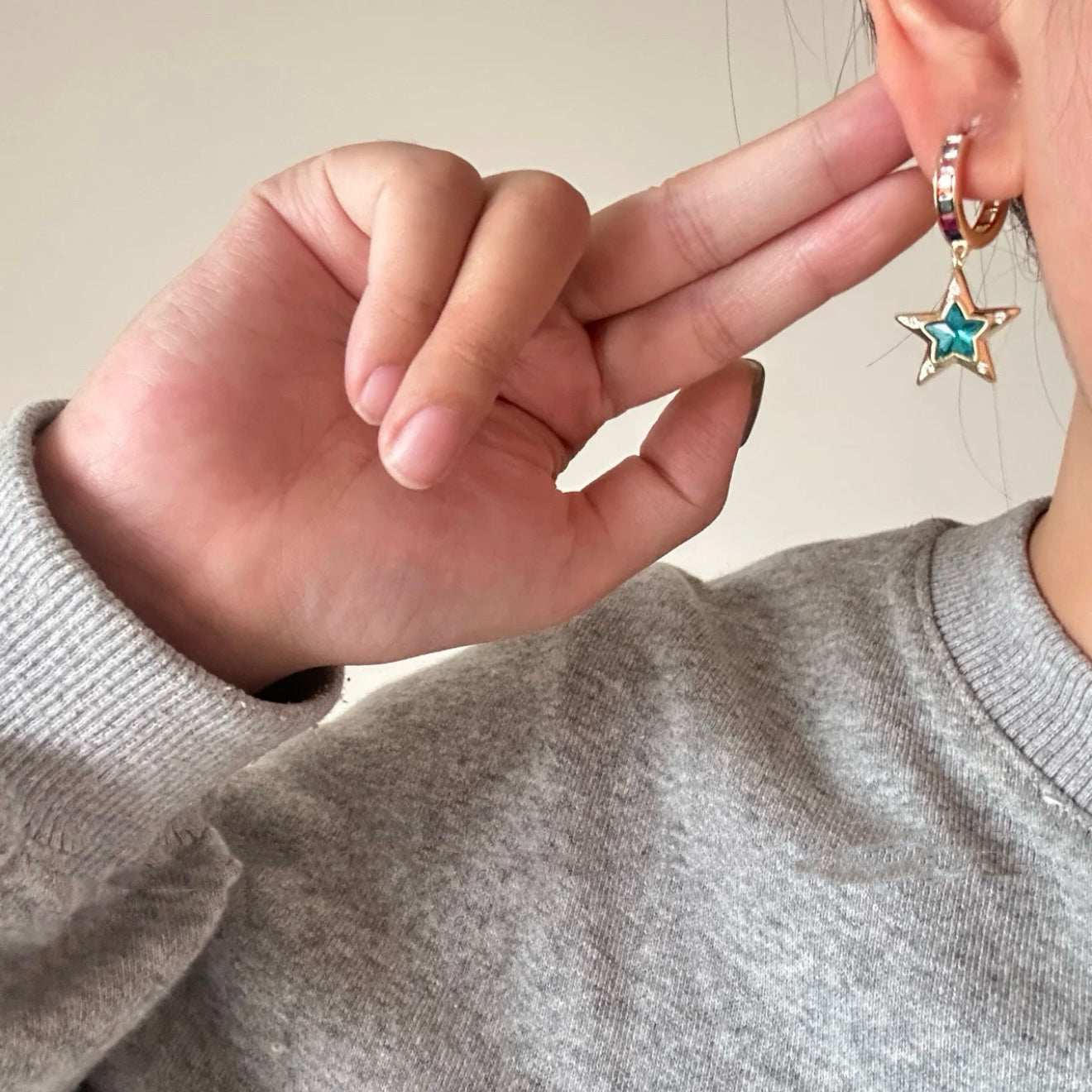 Opal star Earrings