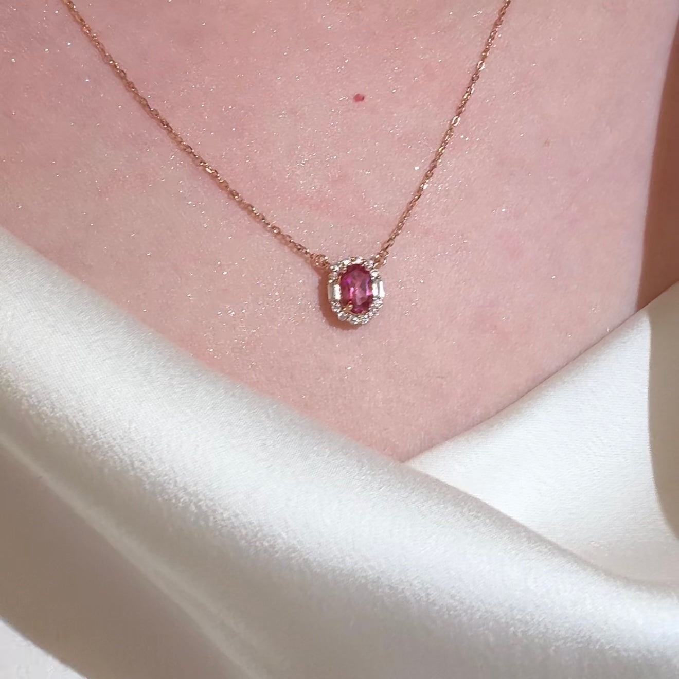 Pink Sapphire Necklace