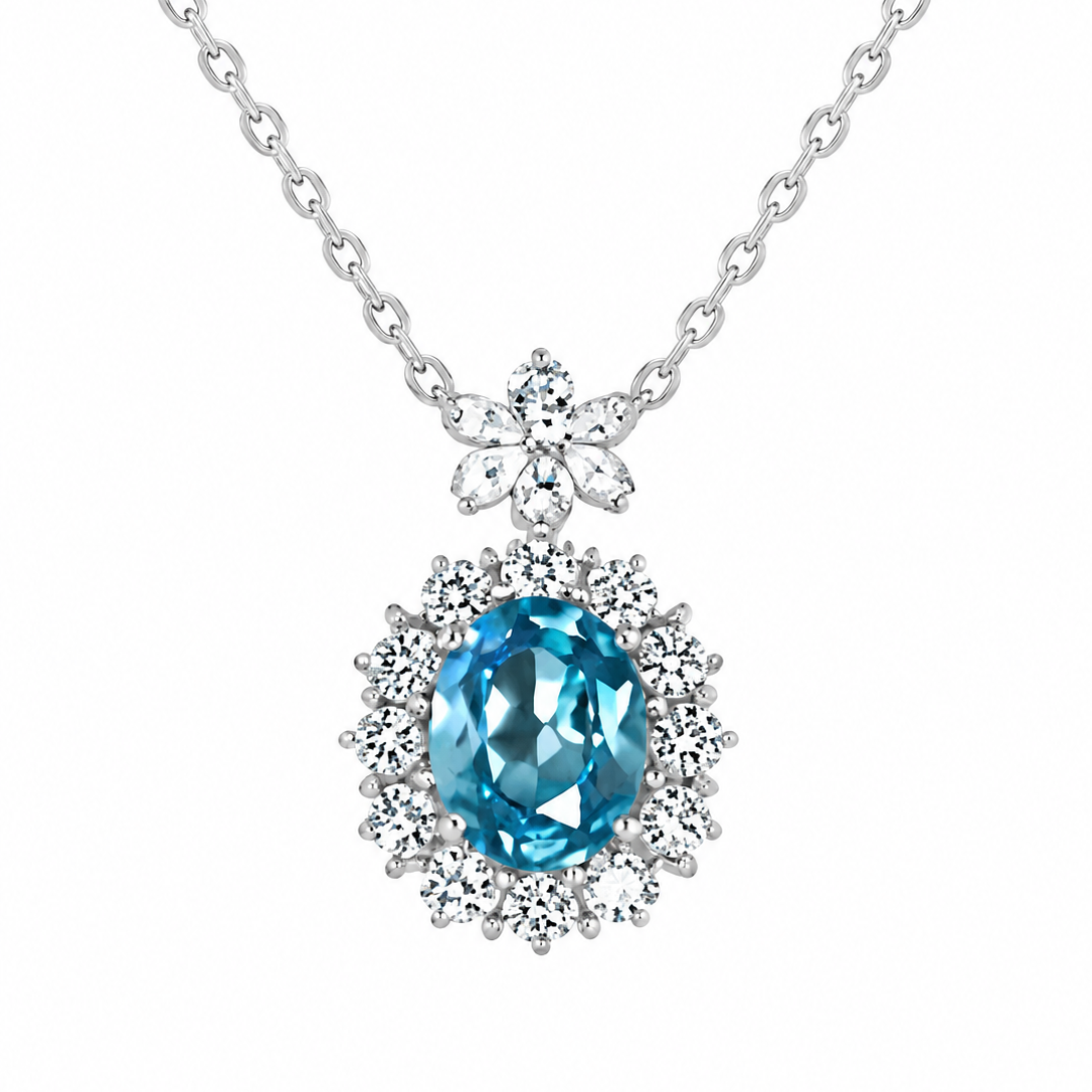 Aquamarine D Necklace