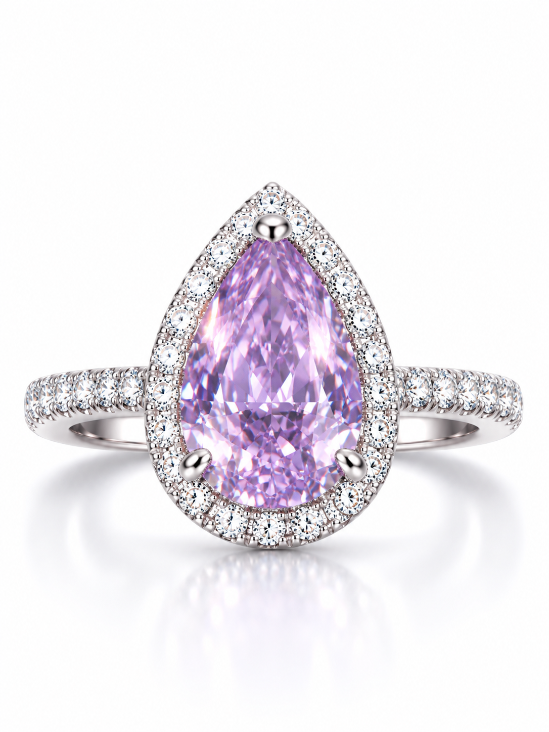 Dreamy Purple Pear Ring