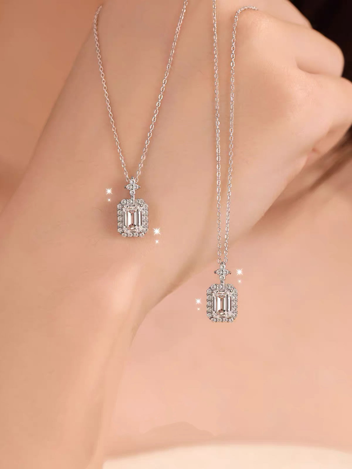Perfume Bottle CZ Necklace