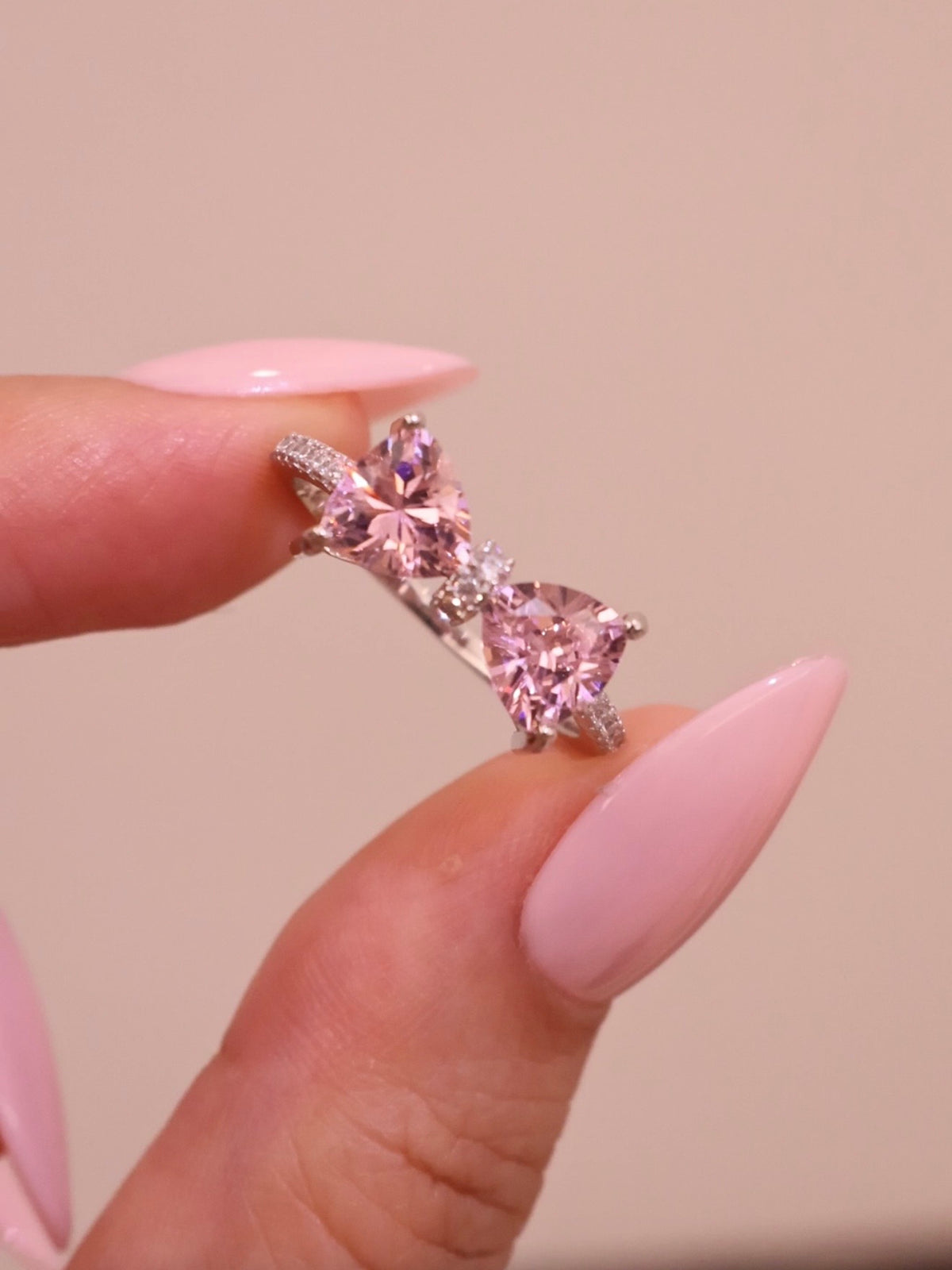 Pink Bow Ring Collection
