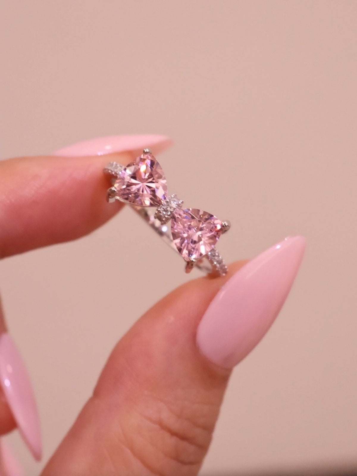 Pink Bow Ring Collection