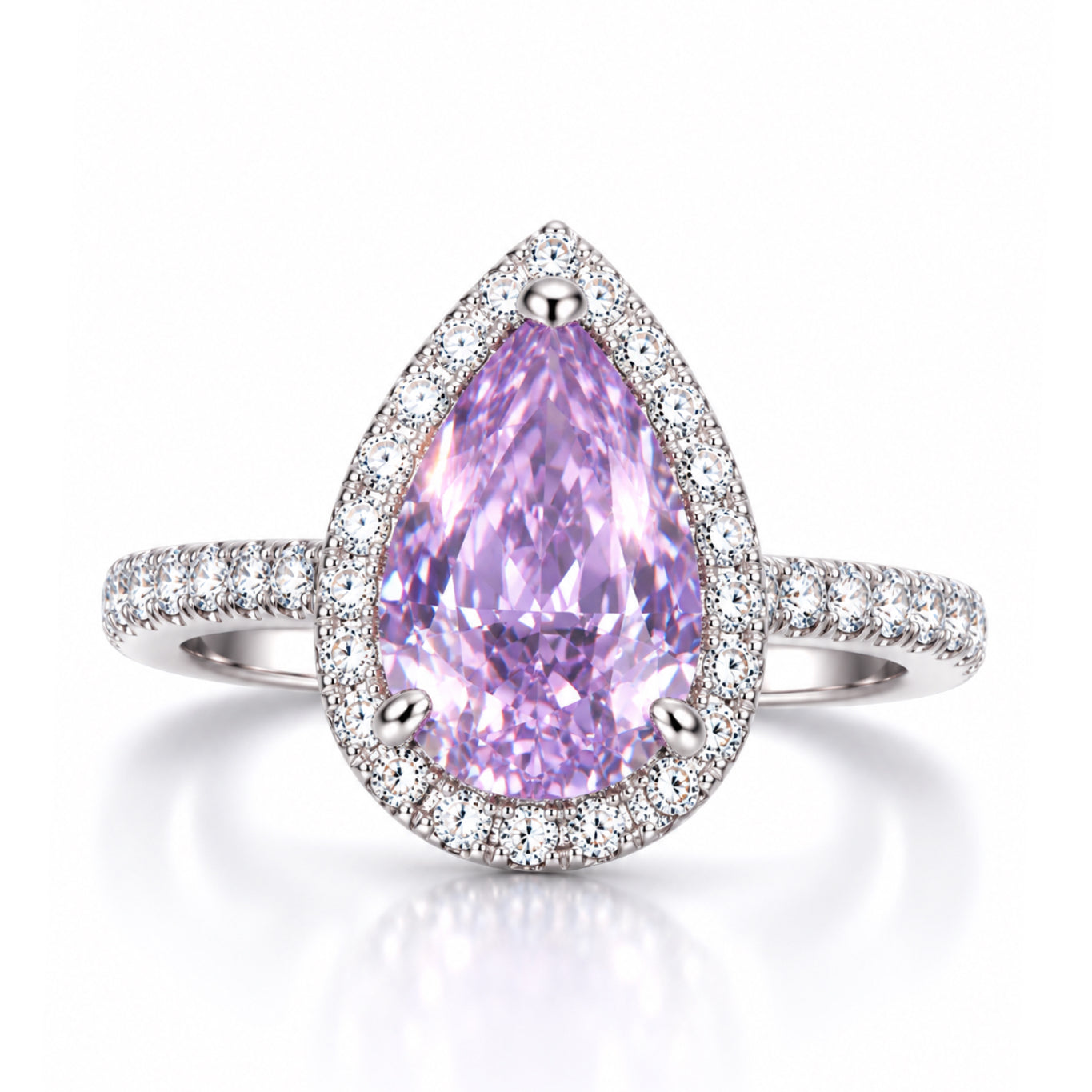 Dreamy Purple Pear Ring