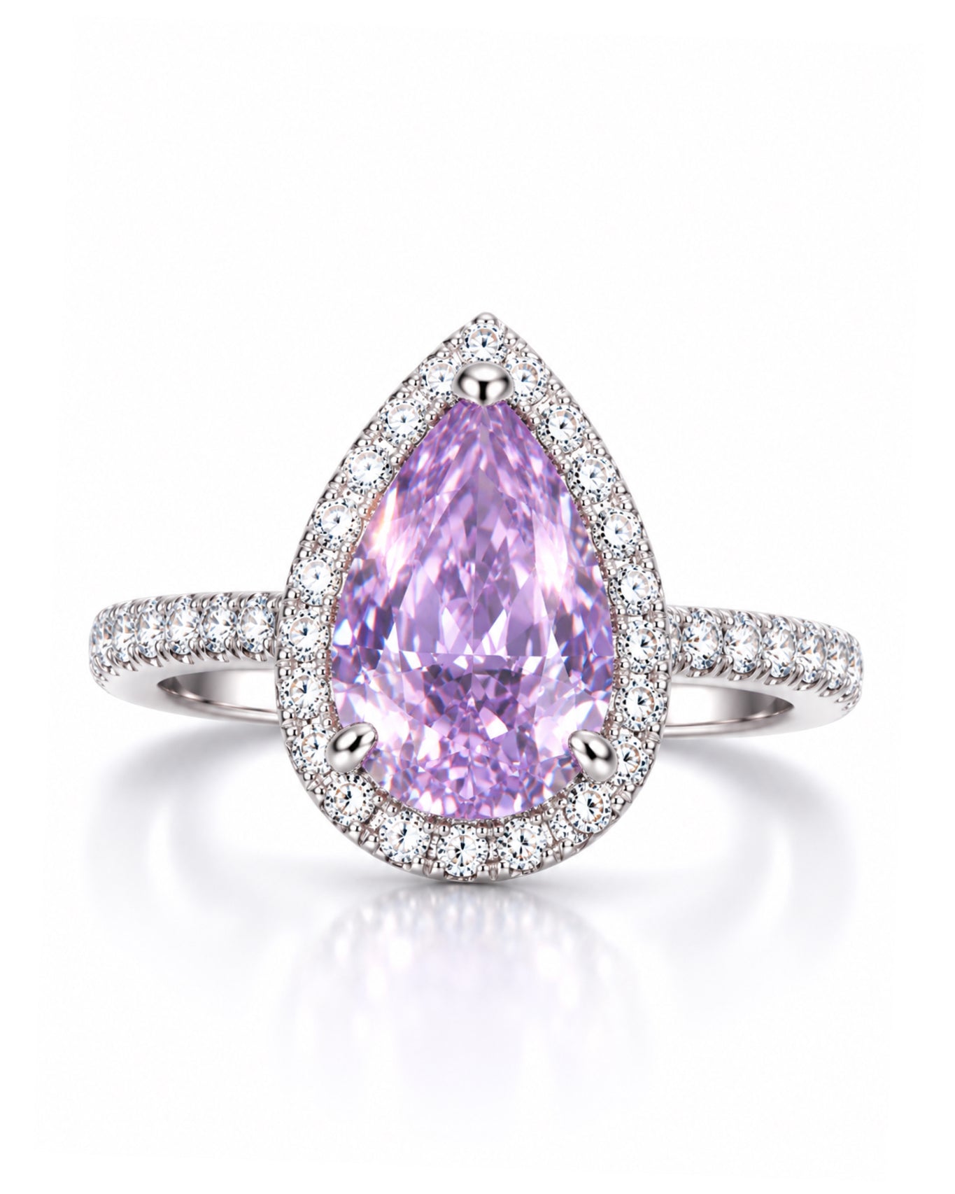 Dreamy Purple Pear Ring