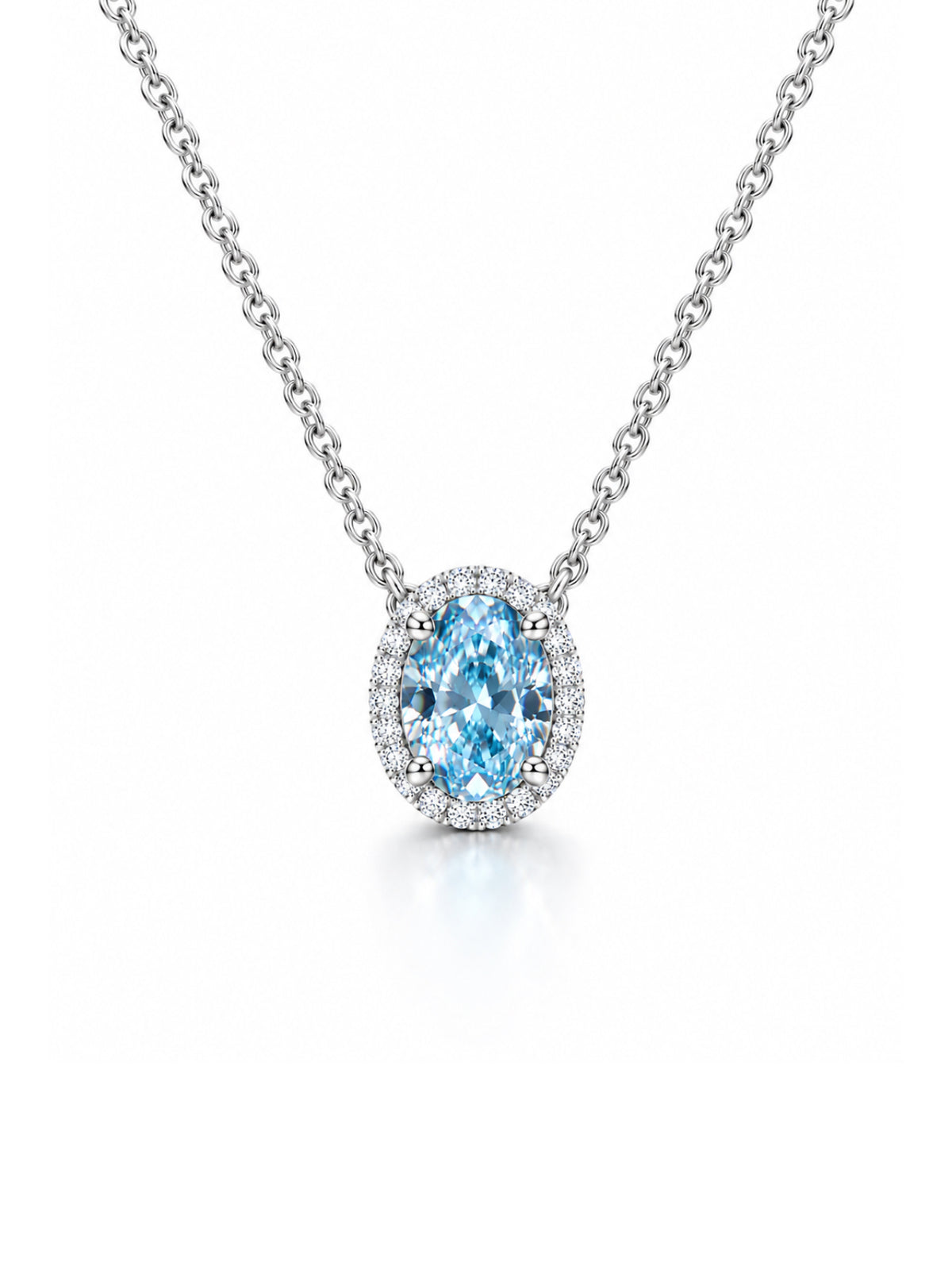 Elotive Blue Oval-Shaped Necklace Set