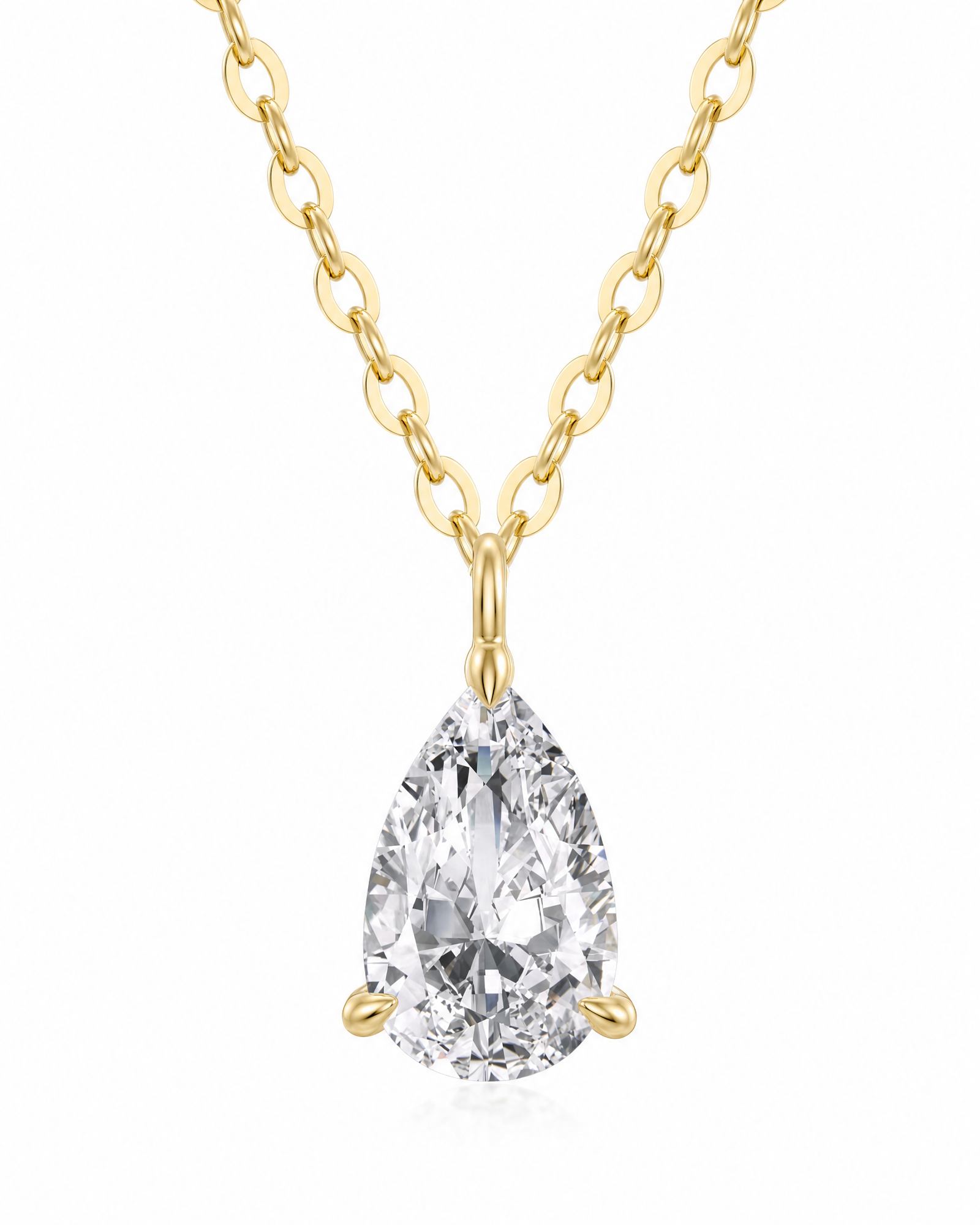 2ct Drop-Shaped Diamond Necklace