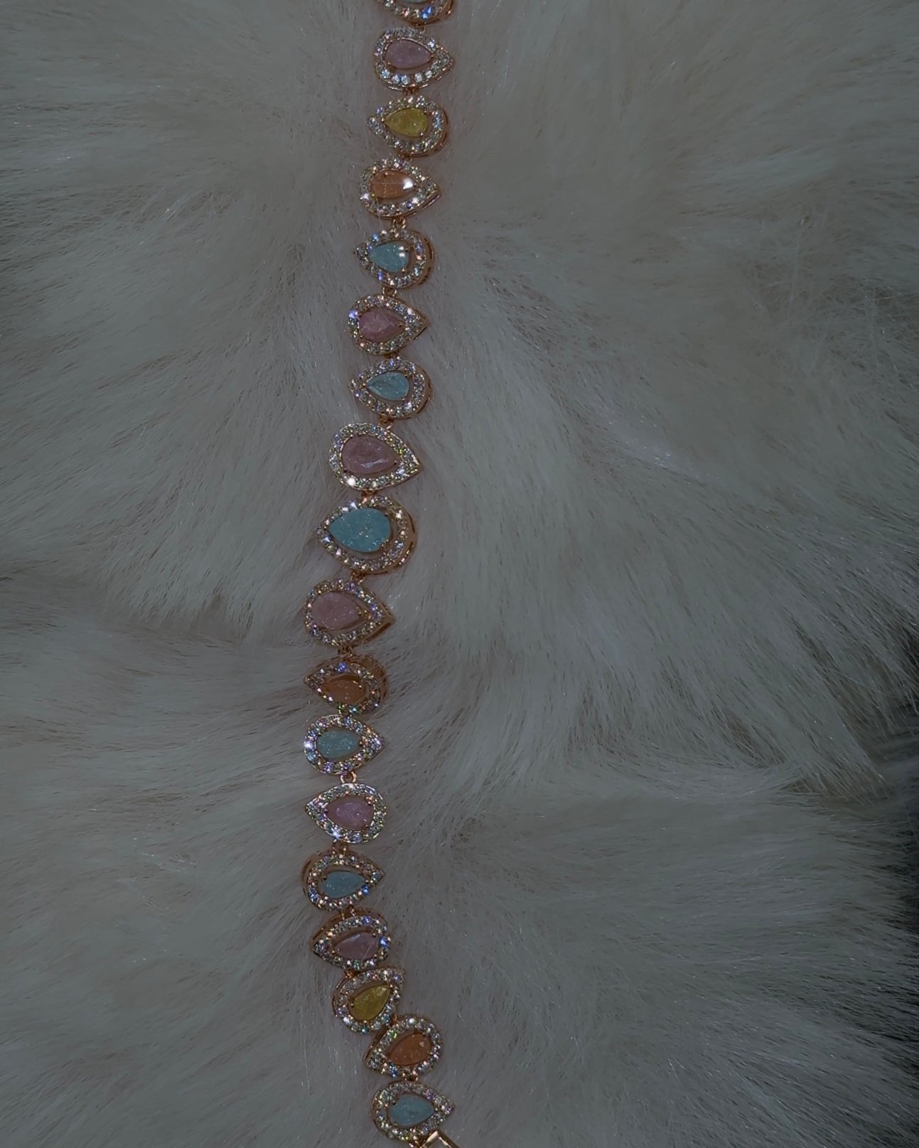 Rainbow Oval diamond bracelet