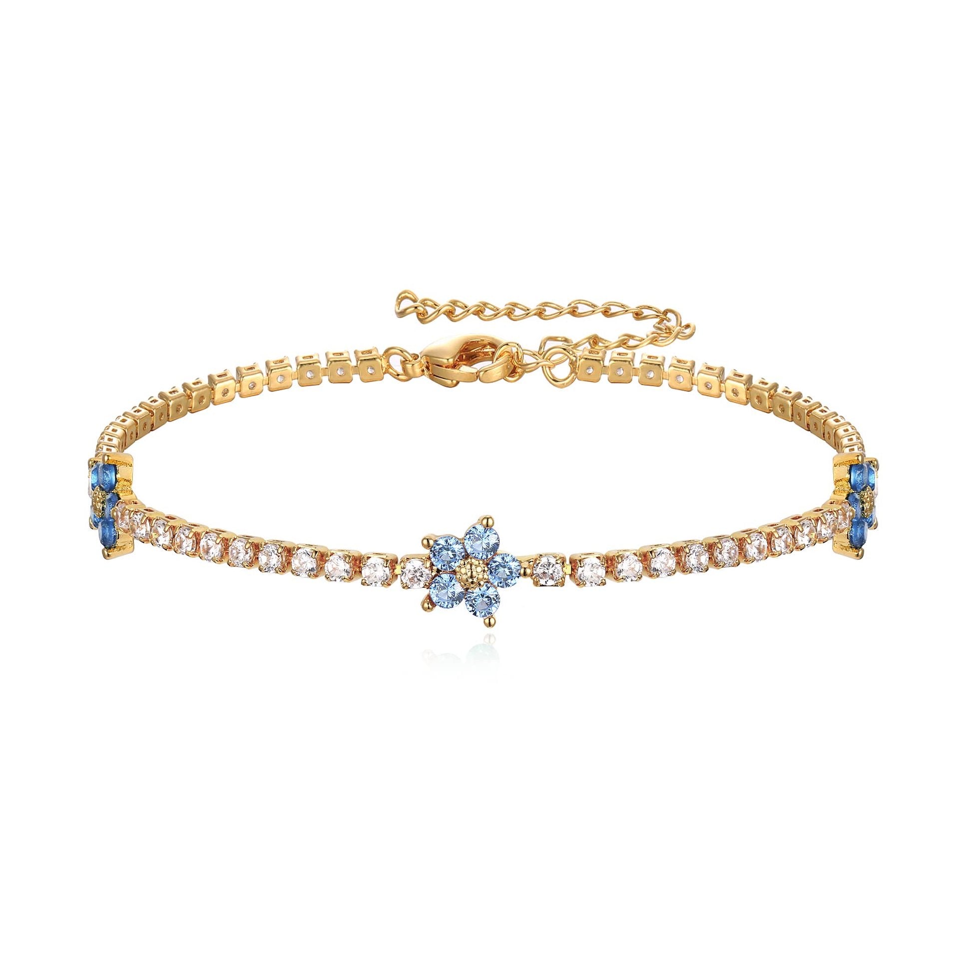 Flower Tennis Bracelet